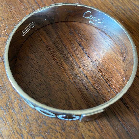 Authentic Coach Enamel Logo Bangle with Crystals - Picture 3 of 4